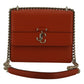 Jimmy Choo Dark Orange Calf Leather Shoulder Bag