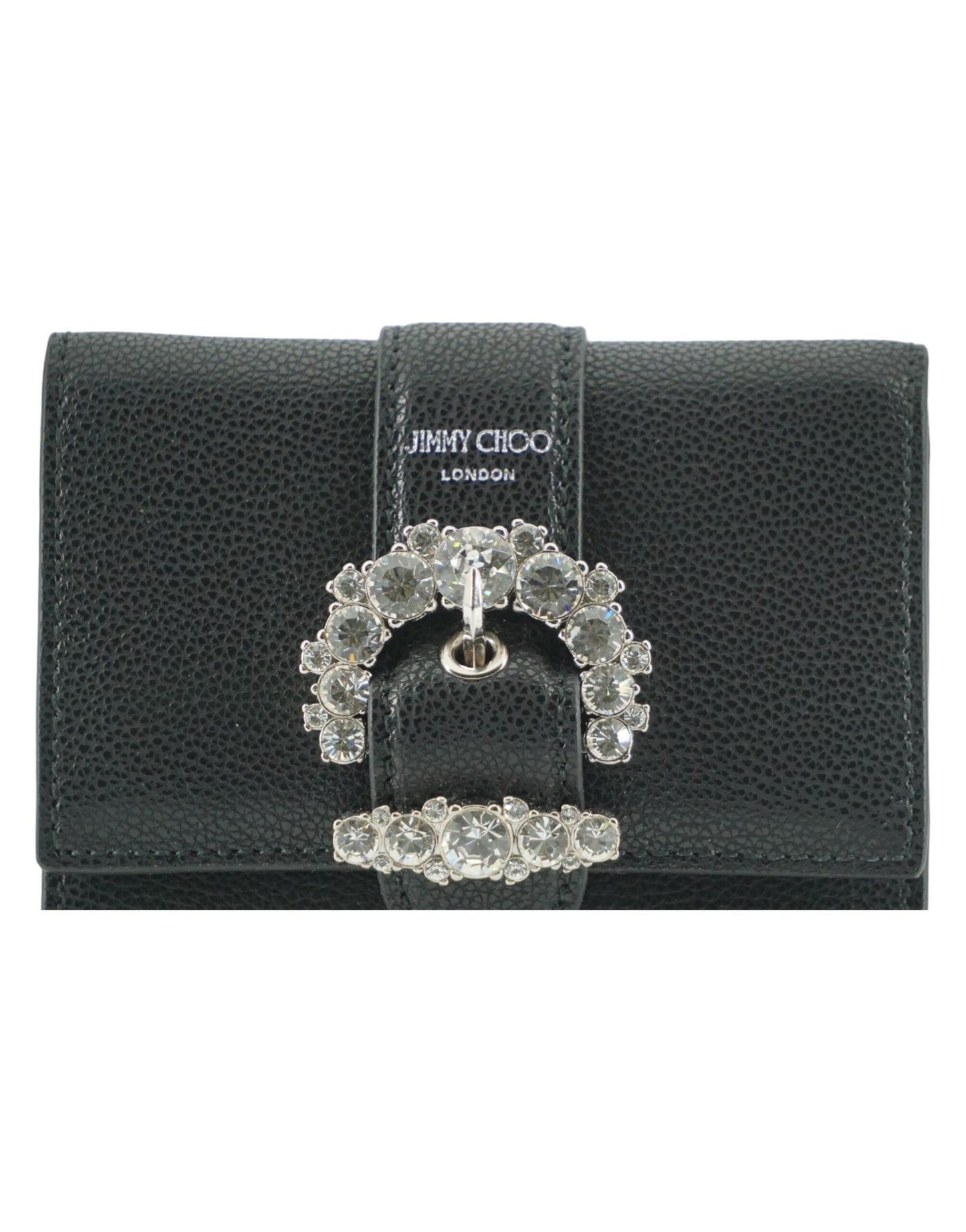 Jimmy Choo Black Leather Card Holder Wallet