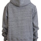 Dsquared² Gray Logo Printed Hooded Women Long Sleeve Sweater