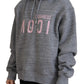 Dsquared² Gray Logo Printed Hooded Women Long Sleeve Sweater