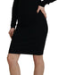 Dsquared² Black Viscose Long Sleeves Bodycon Sheath Dress