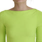 Dsquared² Green Viscose Long Sleeve A-line Sheath Mini Dress