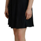 Dsquared² Black Acetate Short Sleeves A-line Sheath Dress