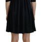 Dsquared² Black Acetate Short Sleeves A-line Sheath Dress