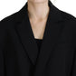 Dsquared² Black Double Breasted Coat Blazer Jacket