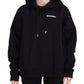 Dsquared² Black Logo Patch Cotton Hoodie Sweatshirt Sweater