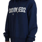 Dsquared² Blue Logo Printed Hooded Women Long Sleeve Sweater