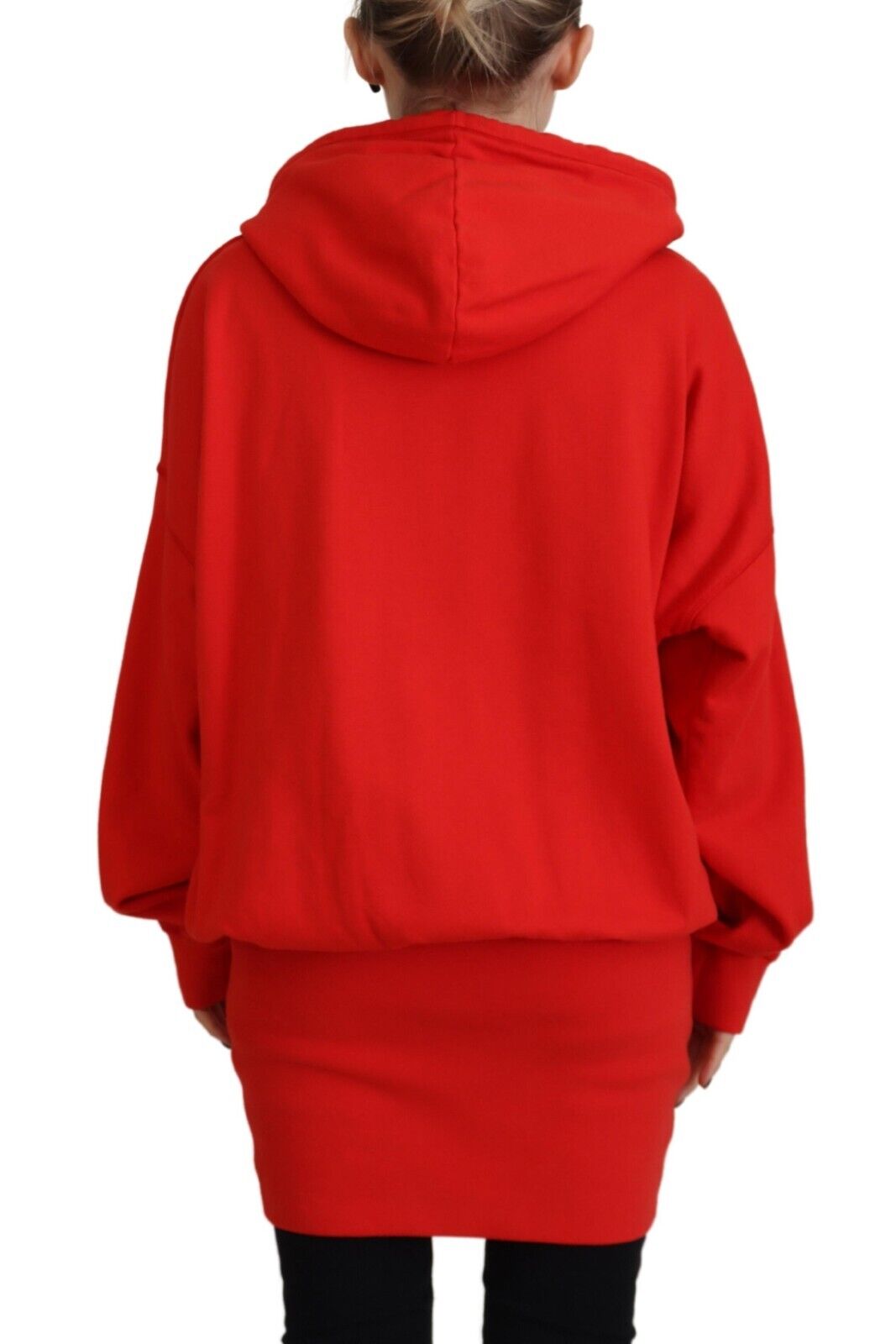 Dsquared² Red Logo Print Cotton Hoodie Sweatshirt Sweater