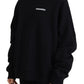 Dsquared² Black Cotton Printed Women Long Sleeve Sweater