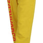 Dsquared² Yellow Mid Waist Logo Print Jogger Trouser Pants