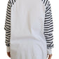 Dsquared² White Cotton Striped Crew Neck Short Sleeve Sweater