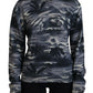 Dsquared² Black Long Sleeve Thunder Sky Print Casual Sweater