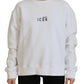 Dsquared² White Cotton Printed Long Sleeve Crew Neck Sweater