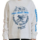 Dsquared² White Cotton Printed Women Long Sleeve Sweater