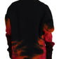 Dsquared² Black Tie Dye Logo Print Women Long Sleeve Sweater