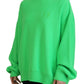 Dsquared² Green Logo Embroidery Women Long Sleeve Sweater