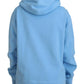 Dsquared² Light Blue Logo Hooded Women Long Sleeve Sweater