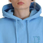 Dsquared² Light Blue Logo Hooded Women Long Sleeve Sweater