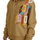 Dsquared² Brown Logo Printed Hooded Long Sleeve Sweater