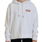 Dsquared² White Logo Patch Cotton Hoodie Sweatshirt Sweater