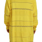 Dsquared² Yellow Cotton Knitted Hooded Pullover Sweater