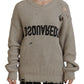 Dsquared² Beige Cotton Knitted Crewneck Pullover Sweater