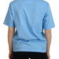 Dsquared² Blue Logo Print Cotton Crewneck Short Sleeve T-shirt