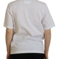 Dsquared² White Cotton Shiny Icon East Tee Crewneck T-shirt