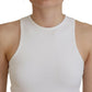 Dsquared² White Viscose Sleeveless Round Neck Tank T-shirt