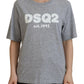 Dsquared² Gray Logo Cotton Crewneck Short Sleeve Tee T-shirt