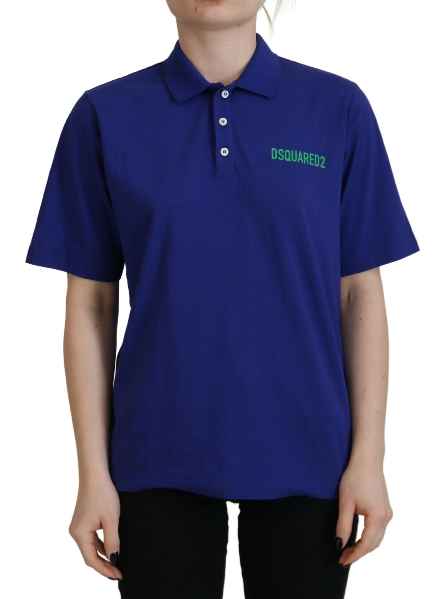 Dsquared² Blue Collared Writings Polo Short Sleeves T-shirt