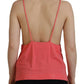 Dsquared² Pink Sleeveless Spaghetti Strap Cami V-neck Top