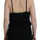 Dsquared² Black Embellished Deep V-neck Sleeveless Tank Top