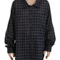 Dsquared² Black Checkered Collared Button Long Sleeves Shirt