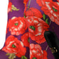 Dolce & Gabbana Purple Floral Jersey Stretch Boots Shoes