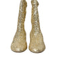 Dolce & Gabbana Gold Sequined Short Boots Stretch Shoes