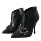 Dolce & Gabbana Black Devotion Quilted Buckled Boots Shoes