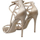 Dolce & Gabbana Beige Leather Strappy Heels Sandals Shoes