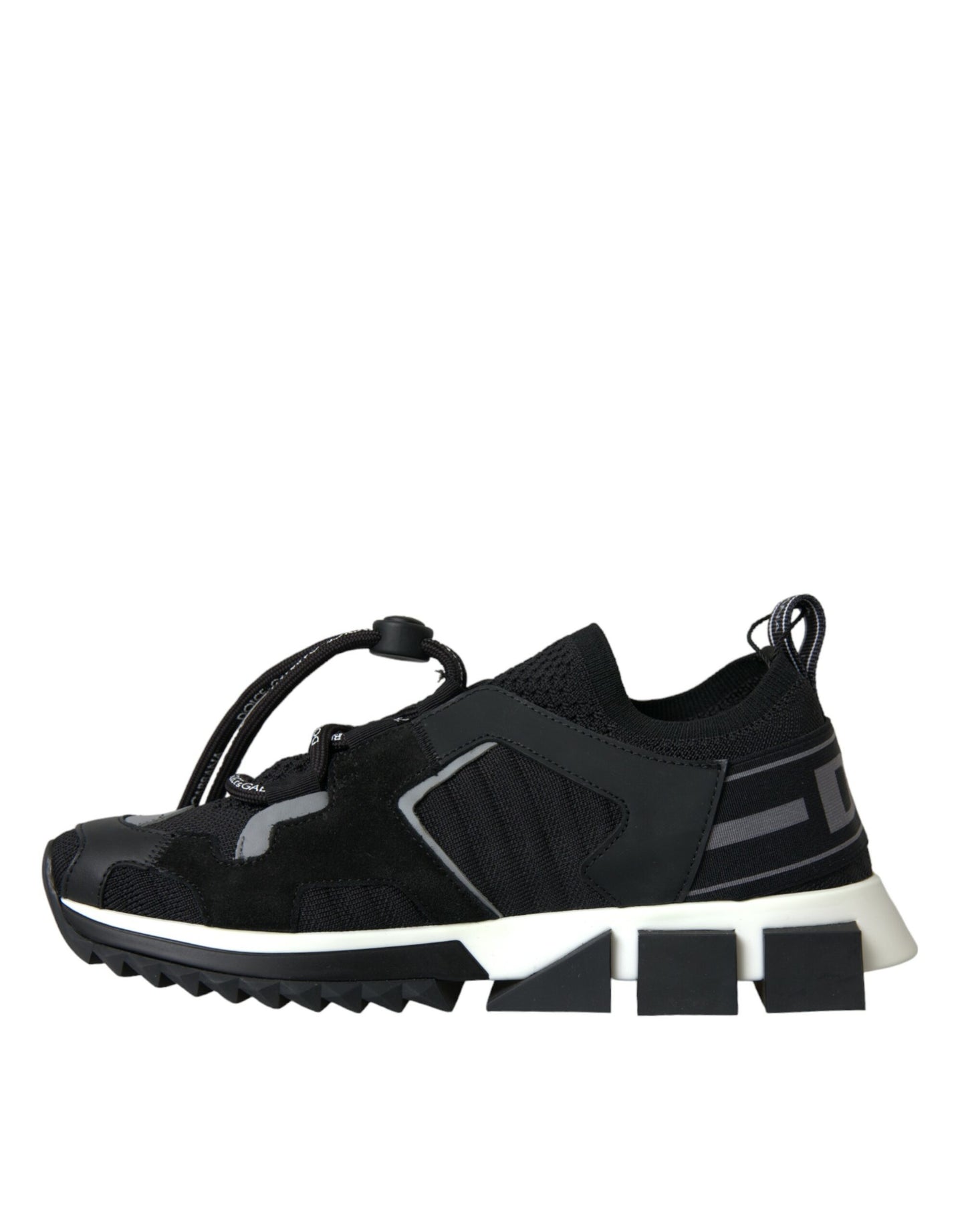 Dolce & Gabbana Black Mesh Sorrento Trekking Sneakers Shoes