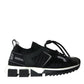 Dolce & Gabbana Black Mesh Sorrento Trekking Sneakers Shoes