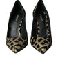 Dolce & Gabbana Black Gold Leopard Lurex Heels Pumps Shoes