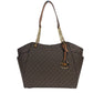 Michael Kors Jet Set Large Chain Brown Shoulder Tote Bag