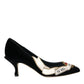 Dolce & Gabbana Black Suede Leather Amari Heels Pumps Shoes