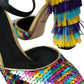 Dolce & Gabbana Multicolor Sequin Crystal Mary Jane Shoes