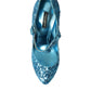 Dolce & Gabbana Blue Sequin Mary Jane Pumps High Heels Shoes