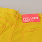 Dsquared² Yellow Cotton High Waist Baggy Women Hotpants Shorts