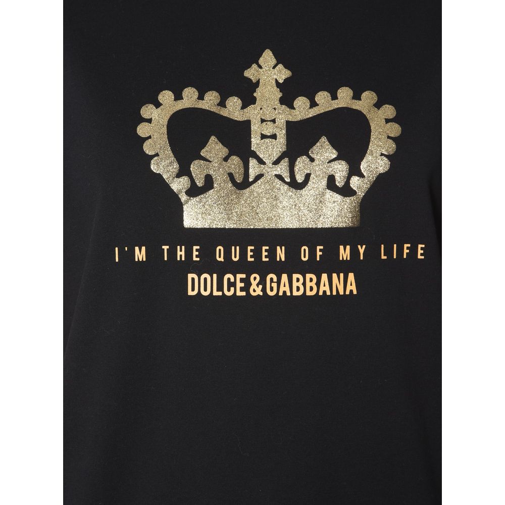 Dolce & Gabbana Black Cotton Tops & T-Shirt