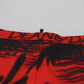 Dsquared² Red Printed High Waist Straight Pants