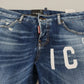 Dsquared² Blue Icon Low Waist Cropped Cool Girl Denim Jeans