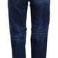 Dsquared² Blue Icon High Waist Straight Denim Boston Jeans